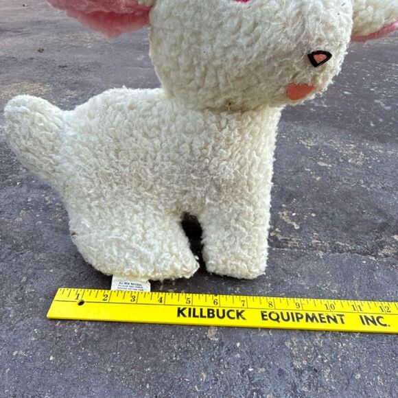 Vintage Dollcraft industries lamb sheep stuffed animal plush wind up musical - Picture 9 of 10